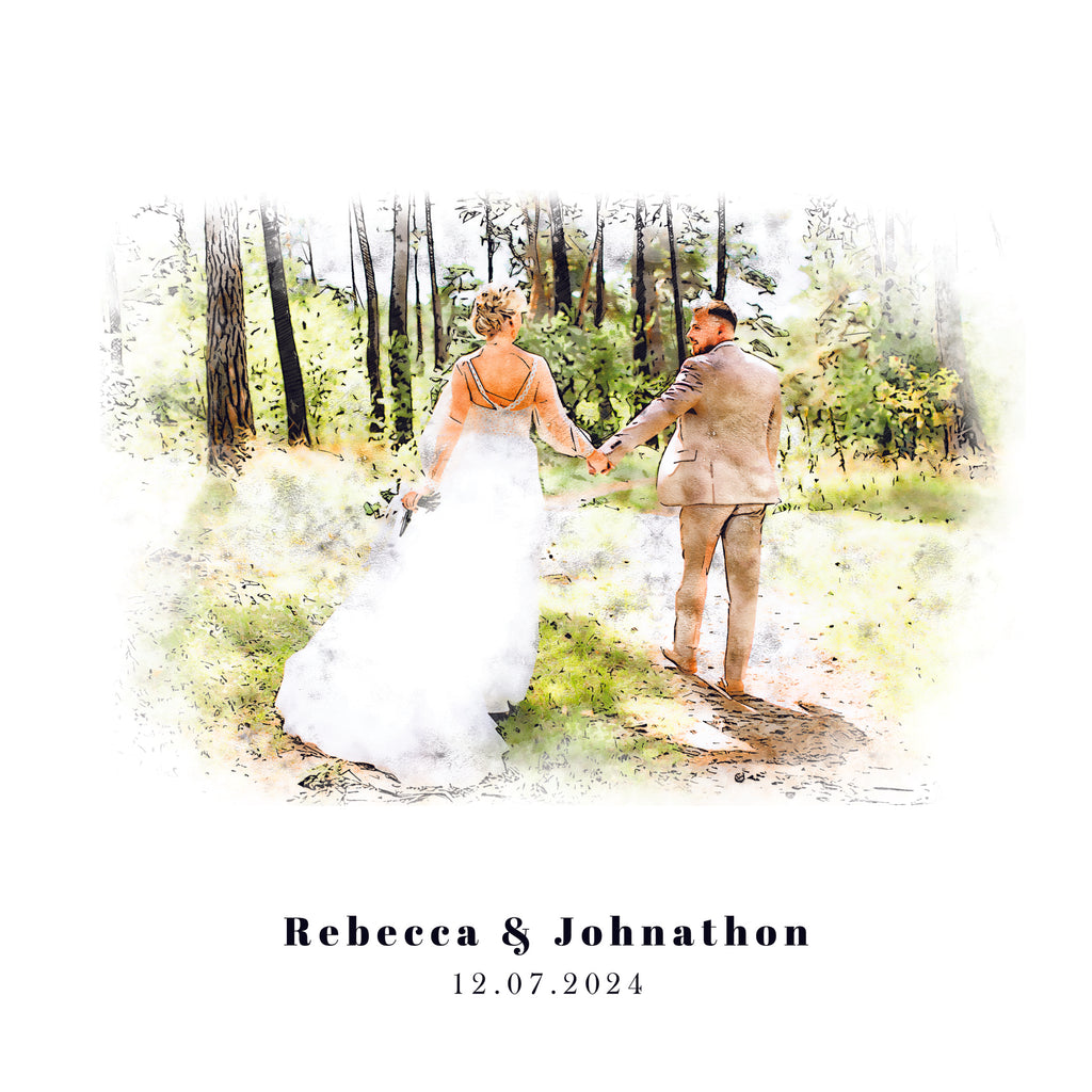 Custom Wedding Portrait Print