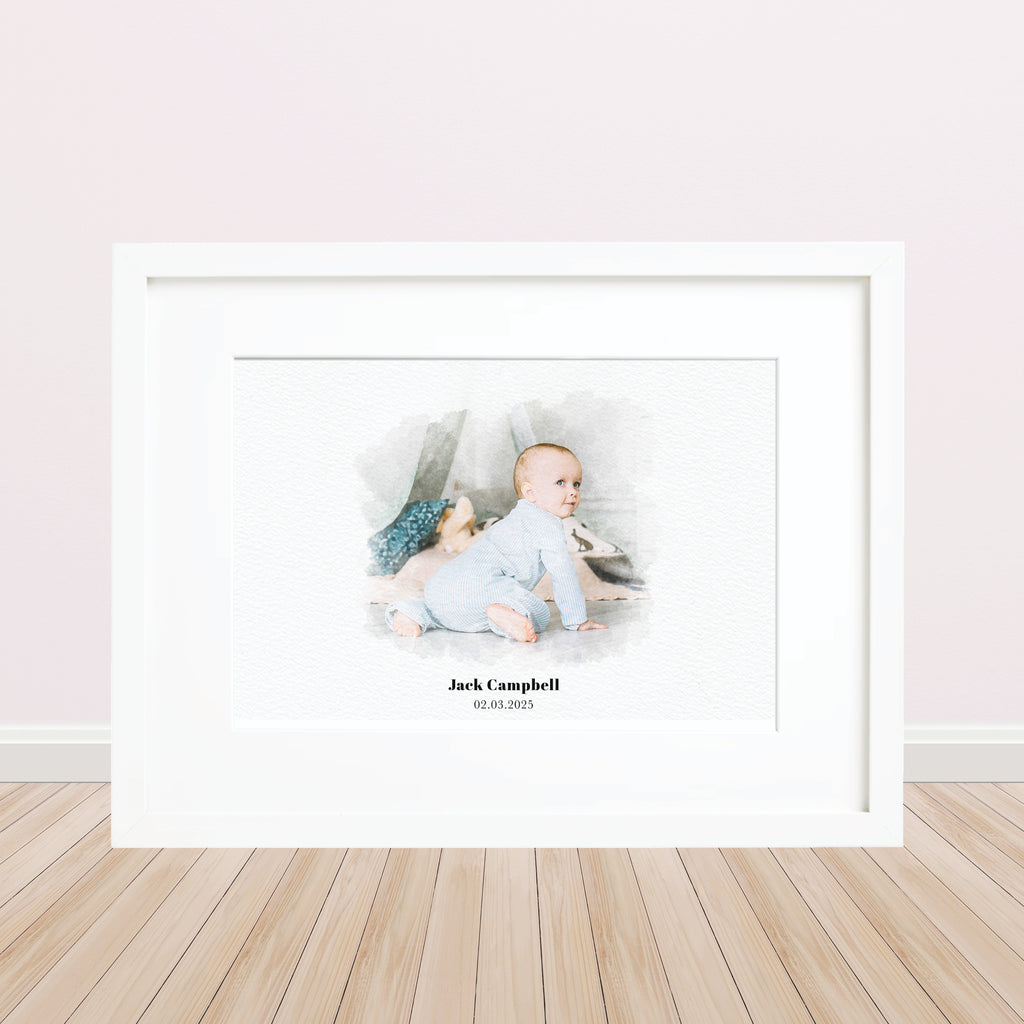 New Baby Portrait Print - Gift