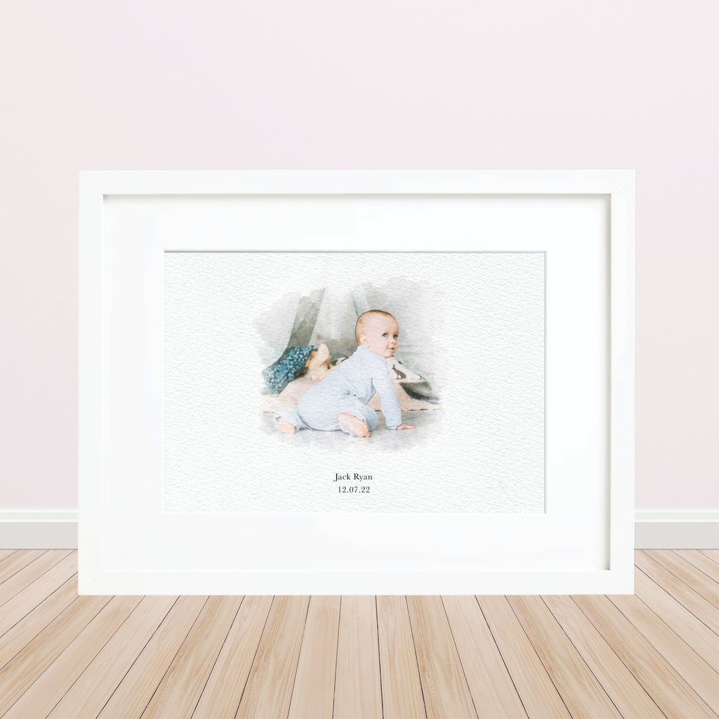 New Baby Portrait Print - Gift