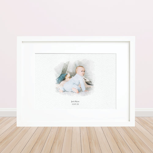 New Baby Portrait Print - Gift