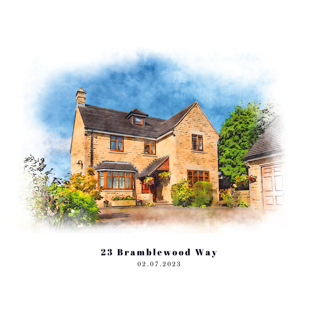 New Home Portrait Print