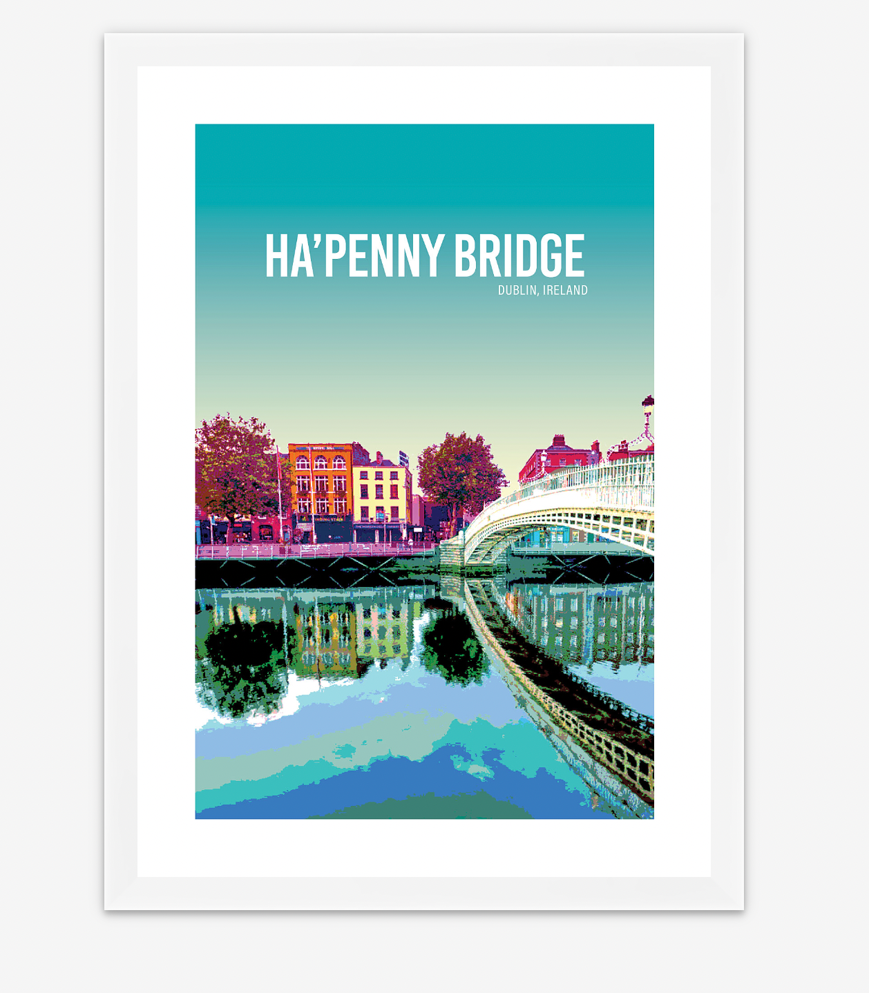 Ha'Penny Bridge Blue Sky A4 Print - Littlebee Prints
